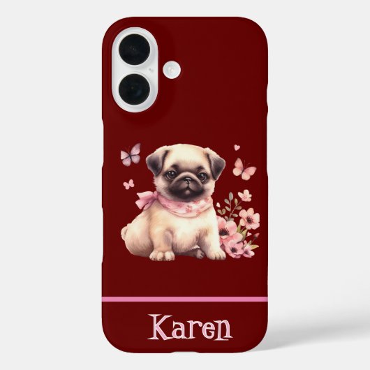 Puglet Case-Mate iPhone Hülle (Rückseite)
