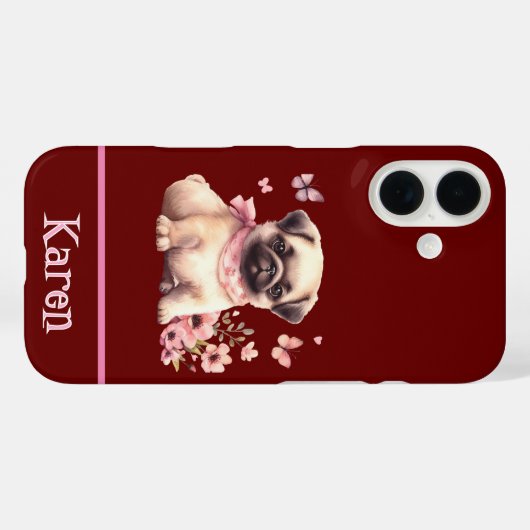 Puglet Case-Mate iPhone Hülle (Rückseite (Horizontal))