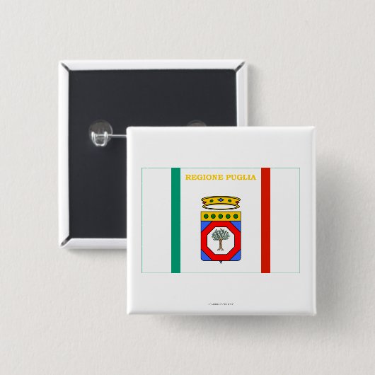 Puglia-Flagge Button (Vorne & Hinten)