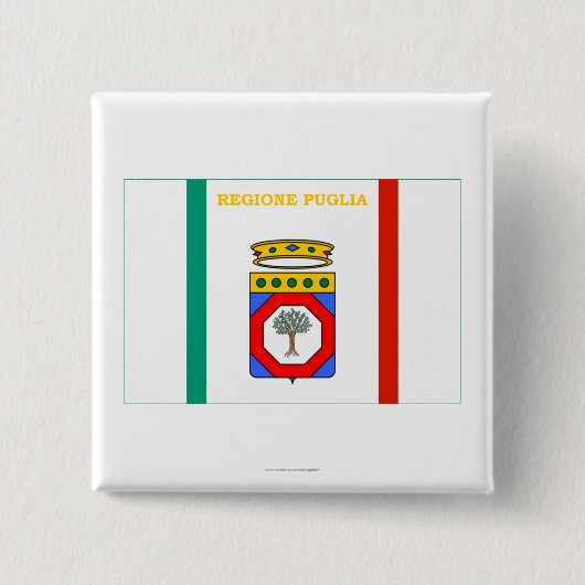 Puglia-Flagge Button (Vorderseite)