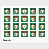 Puglia-Flagge Quadratischer Aufkleber (Blatt)