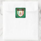Puglia-Flagge Quadratischer Aufkleber (Tasche)