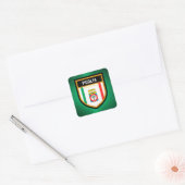 Puglia-Flagge Quadratischer Aufkleber (Umschlag)