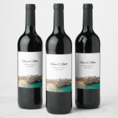 Puglia Gastgeschenk Hochzeit Personalisiert Wine L Weinetikett (Flaschen)