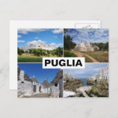Puglia-Häuser, Städte und Landschaftssammlung Postkarte (Vorne/Hinten)