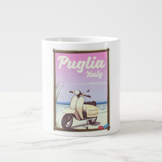 Puglia Italien Reiseplakat. Jumbo-Tasse (Vorderseite)