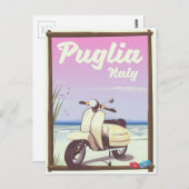 Puglia Italien Reiseplakat. Postkarte (Vorne/Hinten)