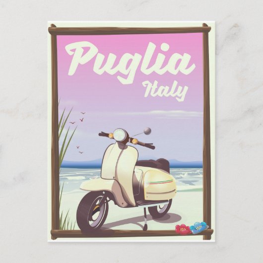 Puglia Italien Reiseplakat. Postkarte (Vorderseite)