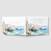 Puglia, Italy Watercolor Landscape Wedding Gästebuch (Voll)