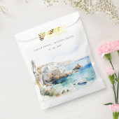 Puglia, Italy Watercolor Landscape Wedding Geschenktütchen (Versiegelt)