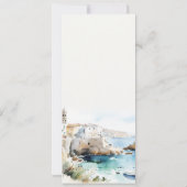 Puglia, Italy Watercolor Landscape Wedding Menu Einladung (Rückseite)