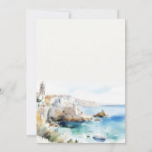 Puglia, Italy Watercolor Landscape Wedding Save The Date (Rückseite)