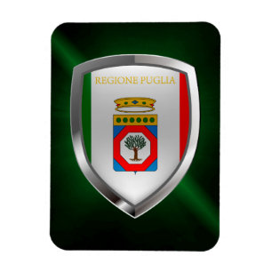 Puglia Mettalic Emblem Magnet