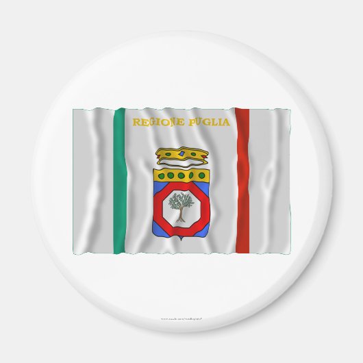 Puglia-Wachsflagge Magnet (Vorne)