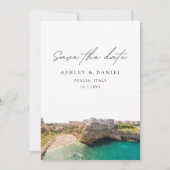 Puglia Wedding Italien Save the Date Einladung (Vorderseite)