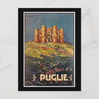 Puglie, Italien Castel del Monte Vintage Postkarte