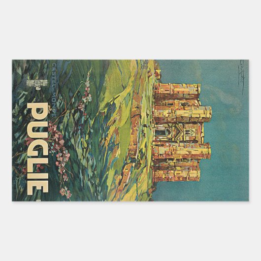 Puglie (Puglia) Rechteckiger Aufkleber (Vorderseite)
