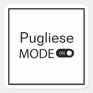 Pugliese-Modus Ein Lustiger Tanguero-Tango-Tänzer Quadratischer Aufkleber