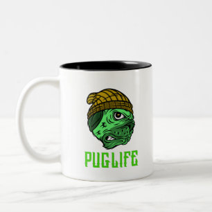 Puglife-Halloween Zweifarbige Tasse