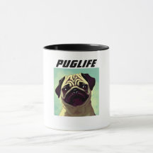 PUGLIFE Mops Hund Tasse Niedliche Augen