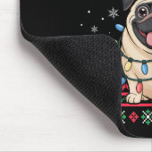 Pugly Ba Ham Pug hässlicher Weihnachtspullover Hun Mousepad (Ecke)