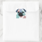 Pugly Quadratischer Aufkleber (Tasche)