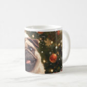 Pugmas: Cute Christmas Pug Kaffeetasse (VorderseiteRechts)