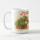 Pugmas: Cute Christmas Pug Mug Kaffeetasse (Links)