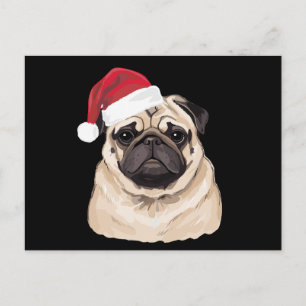 Pugmas Mops Santa Hut Frohe Weihnachten Xmas Ferie