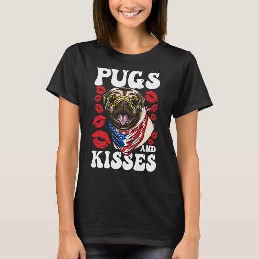 Pugs and Kisses T-Shirt (Vorderseite)