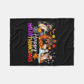 Pugs Hallothanksmas Dog Lovers Funny Christmas Mer Fleecedecke (Vorderseite (Horizontal))