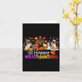 Pugs Hallothanksmas Dog Lovers Funny Christmas Mer Karte (Gelbe Blume)