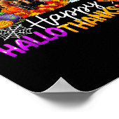 Pugs Hallothanksmas Dog Lovers Funny Christmas Mer Poster (Ecke)