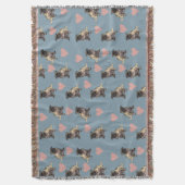 Pugs & hearts decke (Vorderseite Vertikal)