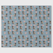 Pugs & hearts geschenkpapier (Flach)