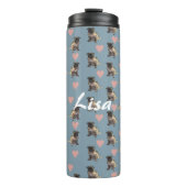 Pugs & hearts thermosbecher (Vorderseite)