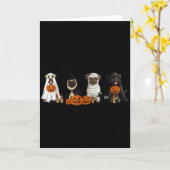 Pugs Hundeliebhaber - Pug Geist Pug Hexe Pug Hallo Karte (Gelbe Blume)