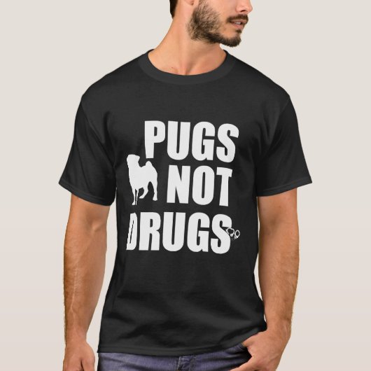 PUGS KEINE DROGEN Essential 702 T-Shirt (Vorderseite)