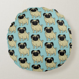 Pugs Rundes Kissen