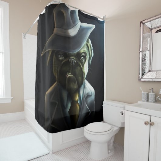 Pugster Boss Duschvorhang (Beispiel)