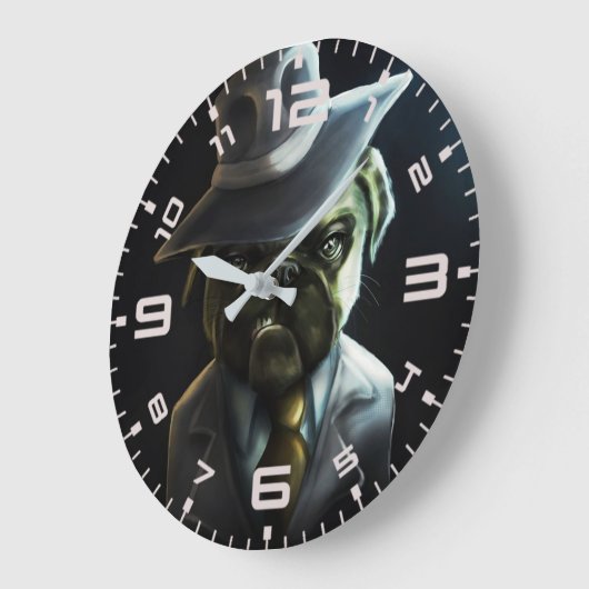 Pugster Boss Große Wanduhr (Winkel)