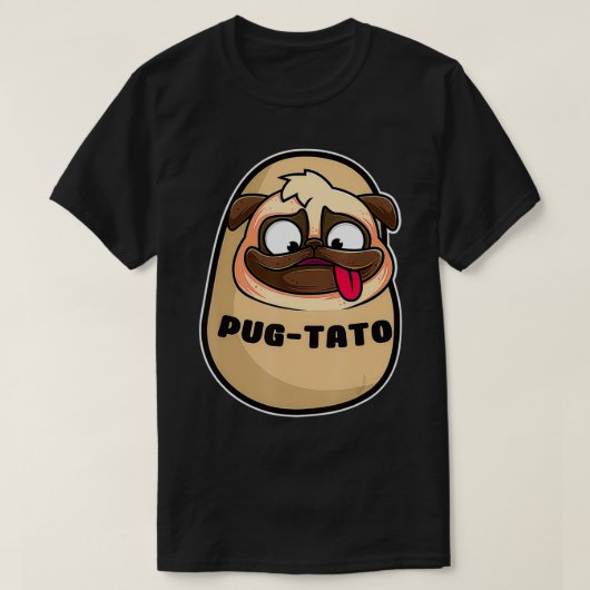 Pugtato Cute Pug Potato Dog Lover Funny Design And T-Shirt (Design vorne)