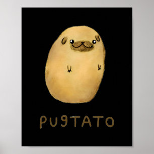 Pugtato Hund Geschenk Funny Niedlich Poster