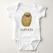 Pugtato Mops Potato Baby Strampler (Vorderseite)