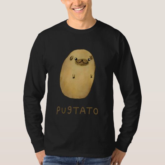Pugtato Niedlich Dog T-Shirt (Vorderseite)