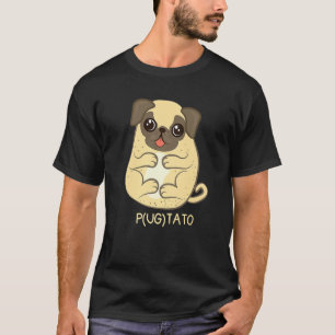 Pugtato Niedlicher Mops Kartoffel für Hunde T-Shirt