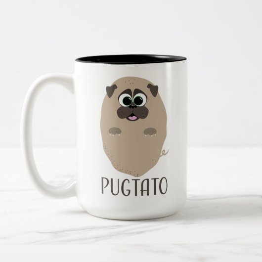 Pugtato! Zweifarbige Tasse (Links)
