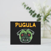 Pugula der Vampirhund Postkarte (Stehend Vorderseite)