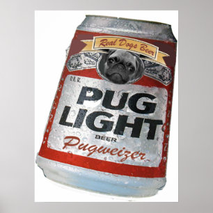 Pugweizer helles Bier Poster