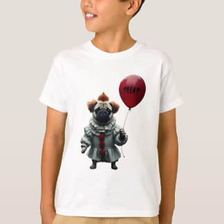 Pugwise der Clown – Lustiger Halloween-Pug T-Shirt